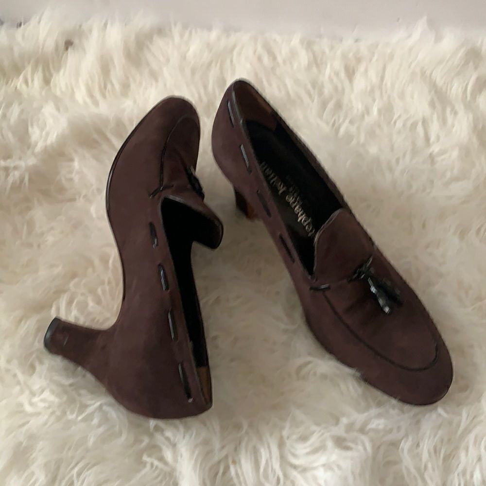 Stephane Kelian Brown Suede Tassel Heels